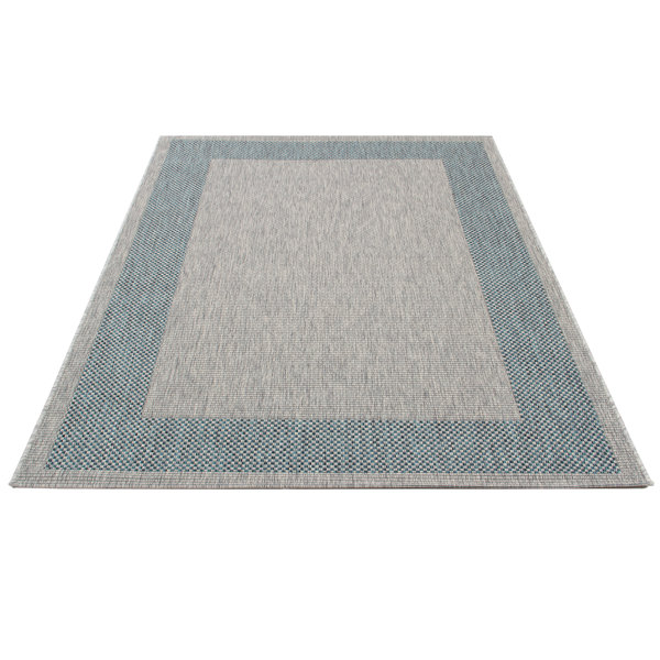 Hashtag Home Decoste Flatweave Grey/Blue Rug Wayfair.co.uk